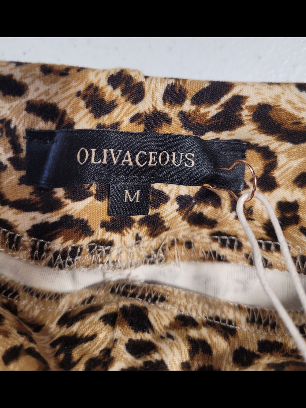 Olivaceous Leopard Print Bike Shorts - Tan & Black - Picture 2 of 3